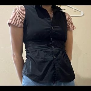 button up black vest!
